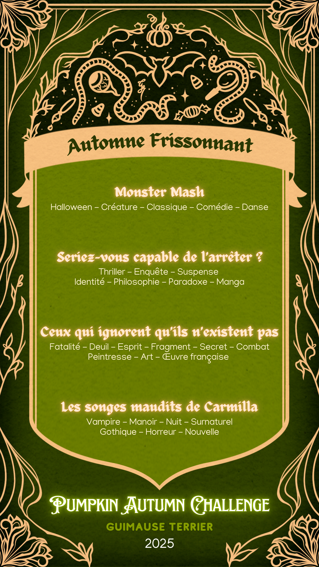 Pumpkin Autumn Challenge 2025 - Automne Frissonnant